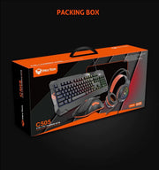 Meetion MT C505 4 in 1 Gaming Combo Kit: RGB Keyboard, 3200DPI Mouse, Backlit Headphone With Omni Directional Microphone, High Precision Mouse Pad