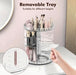 GENZY Rotating Makeup Organizer | Premium 360 Spinning Storage Case | Clear Acrylic Cosmetic Storage & Bathroom Organizer, Transparent, for Perfume, Beauty, Make up, Lipstick, Brushes