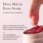 Overnight Red Smoothie Face Mask Serum, Glowing & Soothing with 30% red collagen, Niacinamide, Peptide, Vitamin E