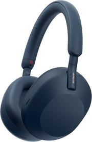 Sony WH-1000XM5 Noise Cancelling Wireless Headphones, Hi-Res Audio, Best Phone Call Quality, 30 Hours Battery Life, Wearing Detection, Alexa Voice Assistant, Black, UAE Version - 1-Year warranty - blue