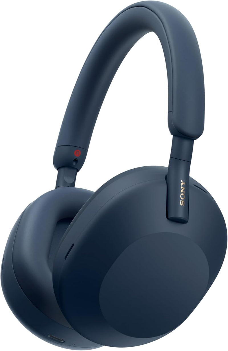 Sony WH-1000XM5 Noise Cancelling Wireless Headphones, Hi-Res Audio, Best Phone Call Quality, 30 Hours Battery Life, Wearing Detection, Alexa Voice Assistant, Black, UAE Version - 1-Year warranty - blue