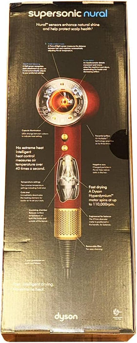 Dyson Supersonic Nural (Red Velvet/Gold) HD16 Hair Dryer | Quick, Intelligent Drying - Exclusive Colour
