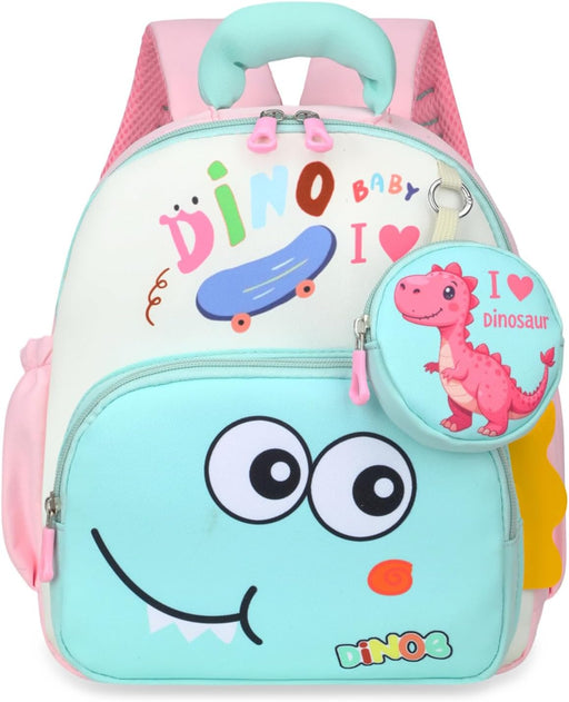 2-in-1 Kids Backpack with Detachable Crossbody Bag, Cute Cartoon Toddler Preschool Bookbag for Boys Girls, Lightweight Nursery & Travel Backpack - GREEN-01