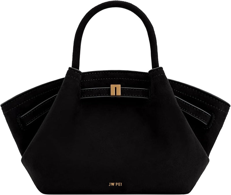 Women's Hana Mini Tote Bag - Faux Suede Black