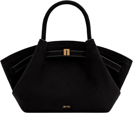 Women's Hana Mini Tote Bag - Faux Suede Black