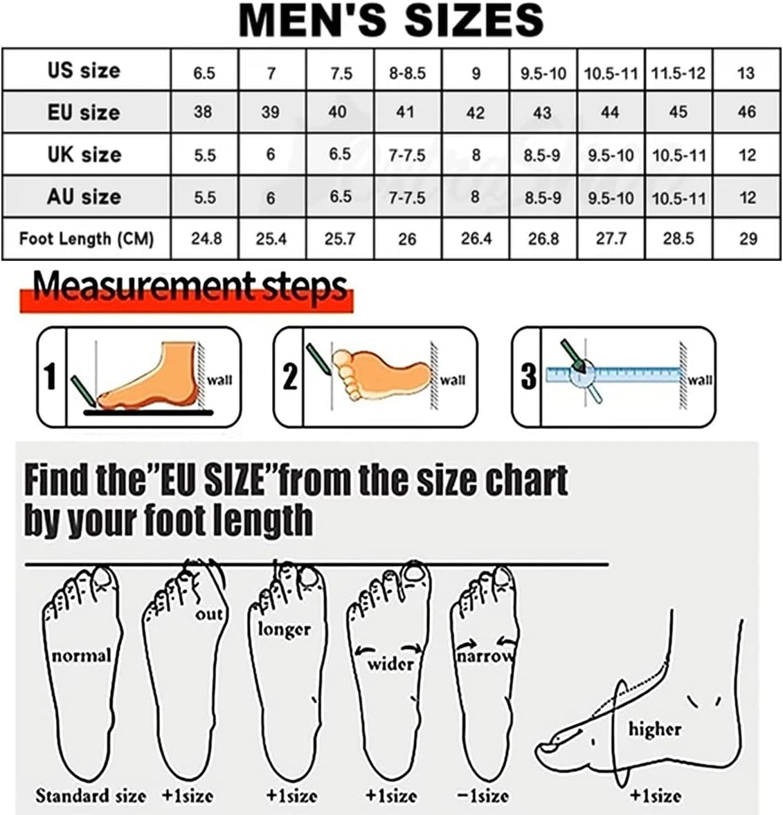 Men's Waterproof Warm Cotton Zipper Snow Ankle Boots, Winter Warm Slip on Thick Plush Mens Snow Boots, Non-Slip Winter Shoes for Men (Black,7.5) – image 4