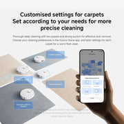 Xiaomi Robot Vacuum H40, 10000Pa powerful suction, LDS Navigation, Smart Mapping, Anti-tangle brush, Auto Dust Emptying, 180min Runtime, Works with Xiaomi Home App, Voice Control