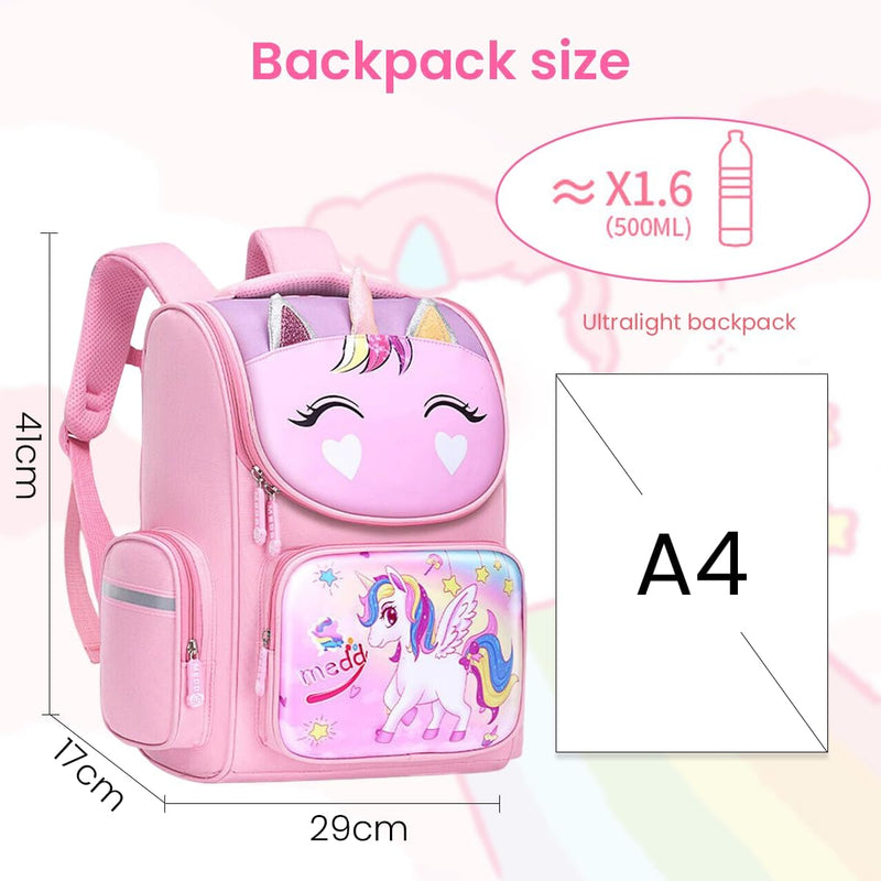 HANNEAÂ® School Backpack for Girls, Cartoon School Backpack for Schoolgirls Large Capacity Girls Backpack for Kids