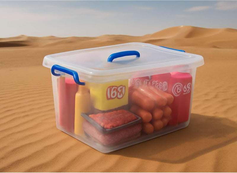 15L 3 Pc set Clear Plastic Storage Boxes with Lockable Lids Transparent Organizer Containers for Clothes, Toys, Tools, Arts & Crafts Stackable Storage Solution with Handles (3 x 15L)