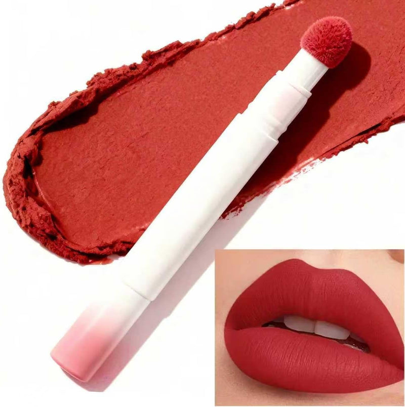 5-Piece Velvet Matte Lipstick Set, Waterproof Long-Lasting Cushion Lip Cream, Non-Stick Transfer-Resistant Moisturizing Makeup with Pink Red Purple Brown Shades
