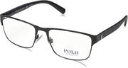 Men's Ph1175 Rectangular Prescription Eyewear Frames - Matte Black/Demo Lens