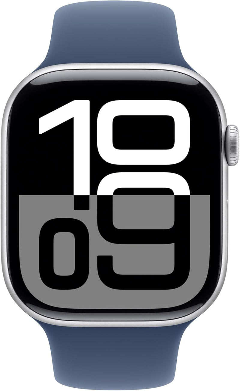 Apple Watch Series 10 GPS + Cellular 46 mm Smartwatch with Jet Black Aluminium Case with Ink Sport Loop - One Size. Fitness Tracker, ECG App, Always-On Retina Display, Carbon Neutral