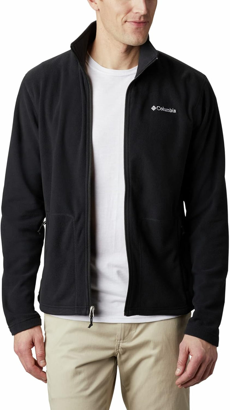 Columbia Men's Full Zip Fleece Jacket, Fast Trek Light, Carnelian Red, XXL