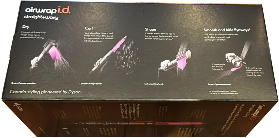 Dyson Airwrap i.d. Multi-Styler and Dryer Straight+Wavy HS08 - Bluetooth Enabled - for Perfect Curls (Jasper Plum)