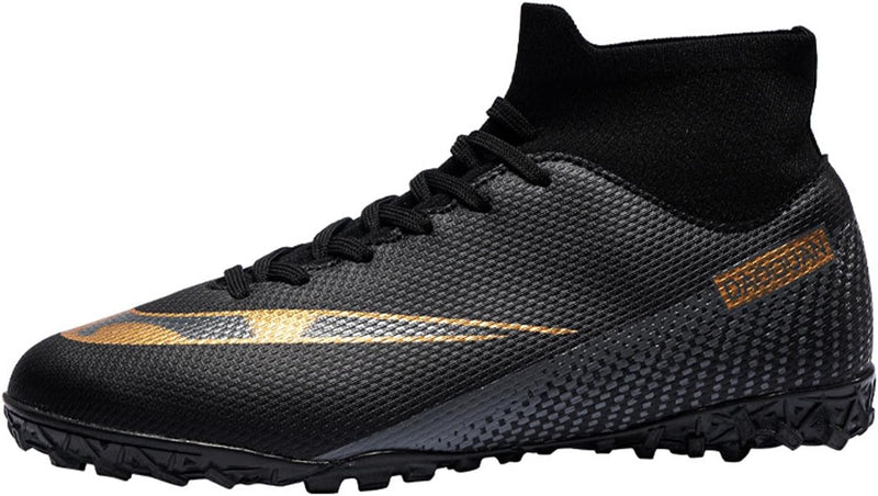 Football Boots for Man & Women,High Top Professional Soccer Shoes Non-Slipping Football Sneaker Football Boots Soccer CleatsSoccer Athletics Training Shoes Youth Students - Black-1