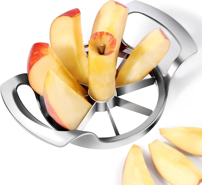 LIIGEMI Apple Slicer,12-Blade Extra Large Apple Corer,Easy to Use, Time-Saving, Heavy Duty Stainless Steel Apple Cutter and Divider - 8-blade