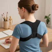Fitto Adjustable Posture Corrector for Upper Back Support - Black
