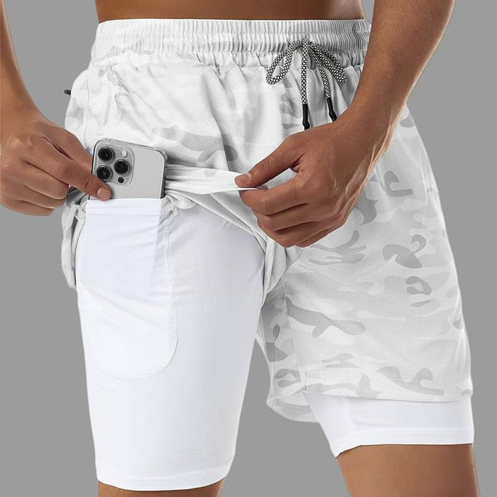 VITION Gym Shorts for Men, Men's Activewear Running Shorts,Drawstring Gym Shorts Men, 2 Layer Loose Athletic Shorts with 4 Pockets