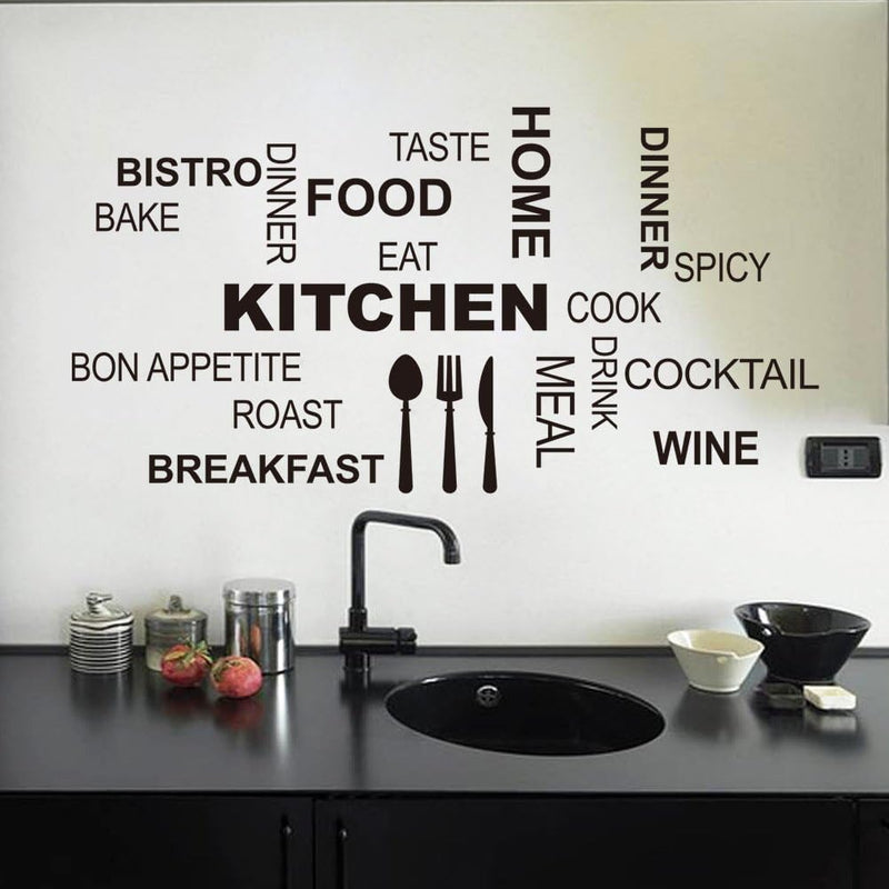Modern Cook Letter Quotes Removable Vinyl Wall Stickers Decal Art Home Decor For Kitchen