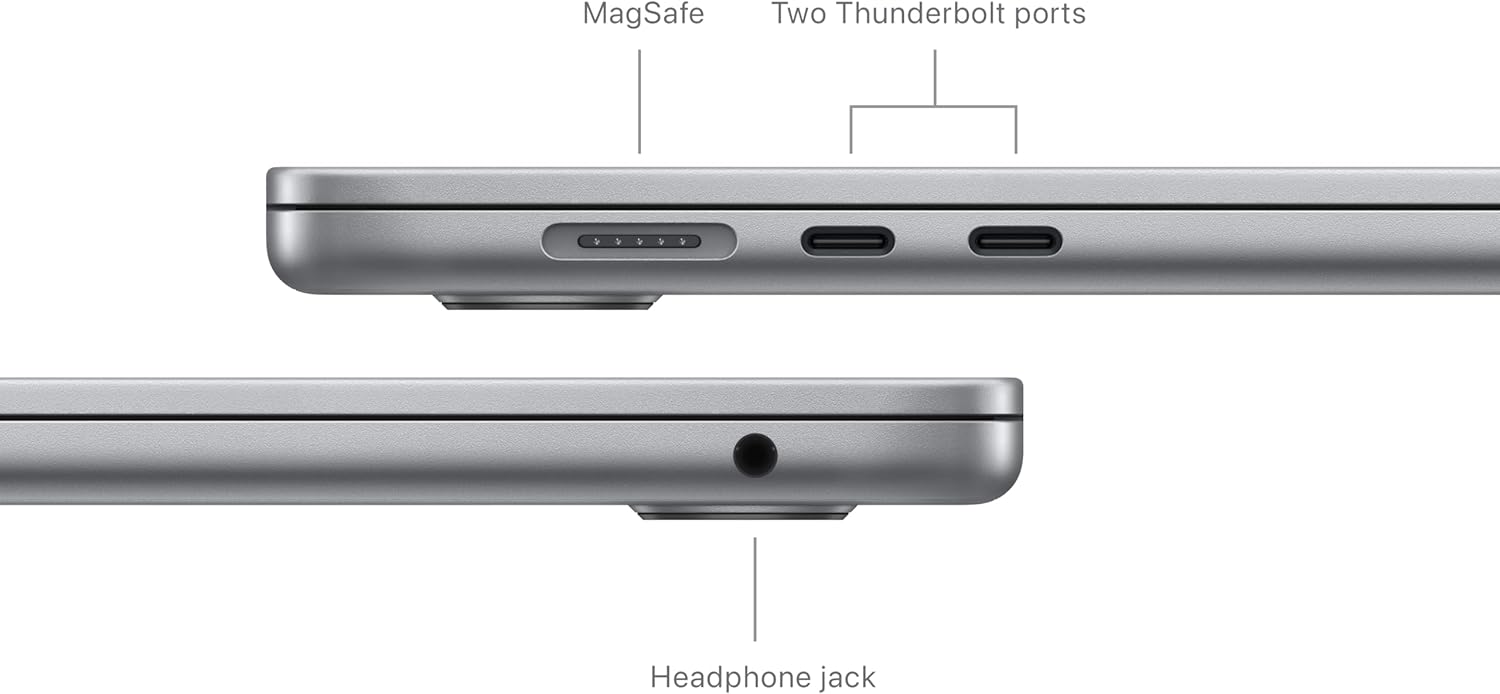 Apple 2024 MacBook Air (15-inch, Apple M3 chip with 8â€‘core CPU and 10â€‘core GPU, 16GB Unified Memory, 512GB) - Midnight