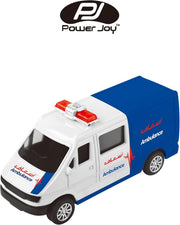 Power Joy Vroom Vroom Diecast Dubai Ambulance 1/43, Multicolor, Crd114