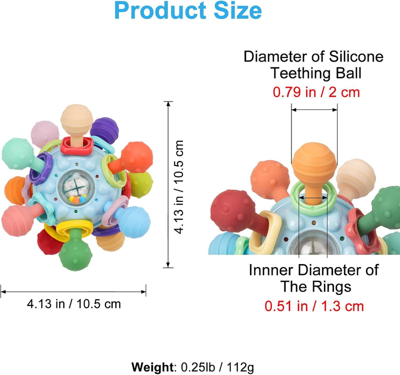TOHIBEE Baby Montessori Sensory Toys for 0-6 6-12 Months, Baby Teether Teething Toys for Babies 0 3 6 9 12 18 Months, Newborn Infant Learning Developmental Toys Gifts for 1 2 Year Old Boys Girls