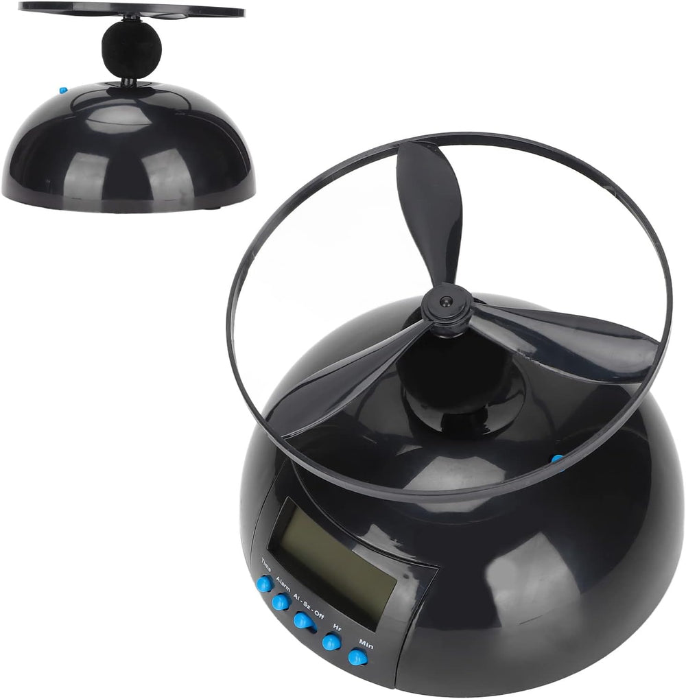 Flying Alarm Clock, Novelty Digital LED Alarm Clock, Digital LED Clock Gadget Run Away for Bedroom, Office, Home, School, Electronic Helicopter, Chopper, Propeller, Heavy Sleepers