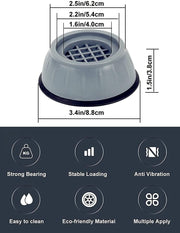 TAXARK 4Pc Washer Dryer Anti Vibration Pads with Suction Cup Feet, Fridge Washing Machine Leveling Feet Anti Walk Pads Shock Absorber Furniture Lifting Base (Multi)