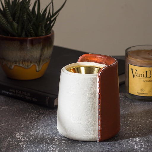 CORALTREE Charcoal Incense Burner, Bakhoor Burner, Frankincense Resin Incense Burner, Incense Censer, Incense Burner Holder for Yoga, Spa, Aromatherapy, Office & Home Decor (Orange)