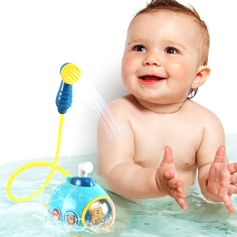Mumoo Bear Baby Bath Toys, Light Up Bath Toys with LED Light, Sprinkler Bathtub Toys for Toddlers Infant Kids Boys Girls, Octopus Spray Swimming, Bathtub Shower Pool Bathroom Toy for Baby