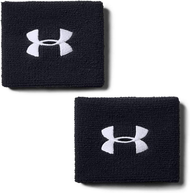 Men's 3-inch Performance Wristband 2-Pack - OSFA Black