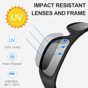 OhO sunshine Smart Glasses Unisex,Polarized Sunglasses with Bluetooth Speaker,Athletic/Outdoor UV Protection and Voice Control
