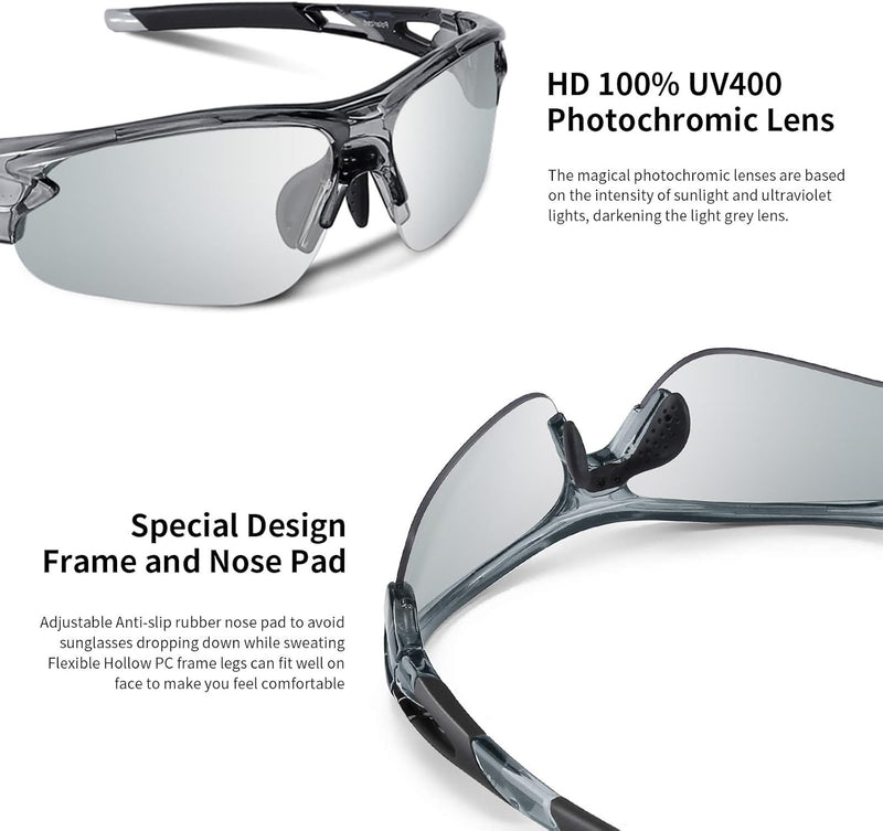 Polarized Sports Sunglasses for Men Women Youth Baseball Fishing Cycling Running Golf Motorcycle Tac Glasses UV400