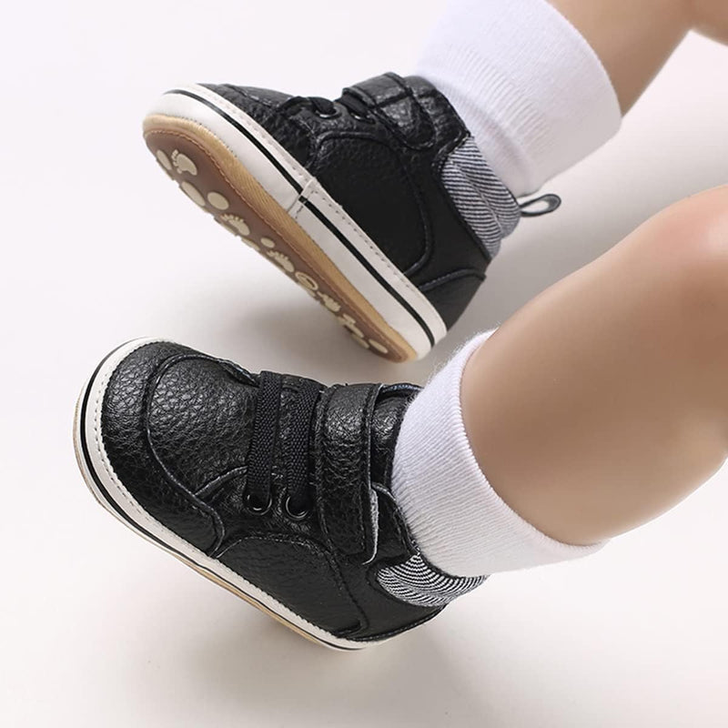 E-FAK Baby Shoes Boys Girls Infant Sneakers Non-Slip Rubber Sole Toddler Crib First Walker Shoes