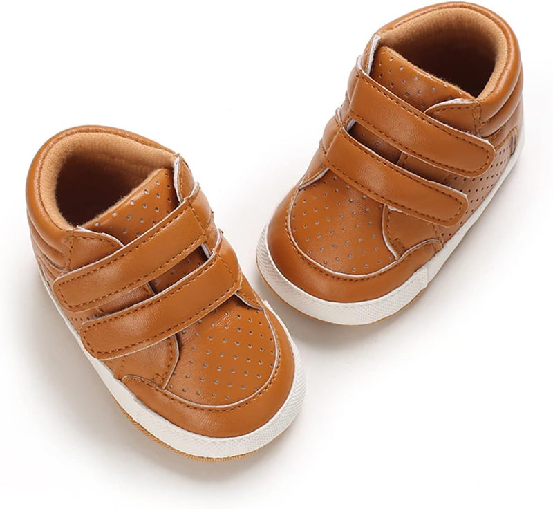 E-FAK Baby Shoes Boys Girls Infant Sneakers Non-Slip Rubber Sole Toddler Crib First Walker Shoes