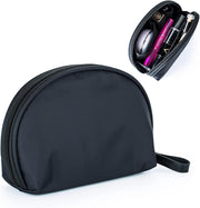 Half Moon Cosmetic Bag, Travel Makeup Pouch, Portable Waterproof Cosmetic Pouch for Girls Women, Small (ALL BLACK) - ALL BLACK