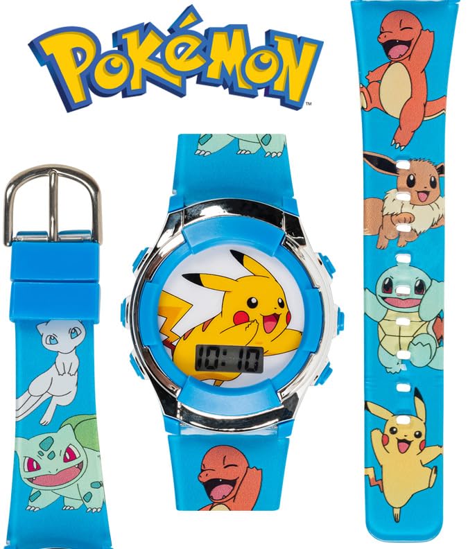 Pokemon Kids' Quartz Watch with Plastic Strap, 16