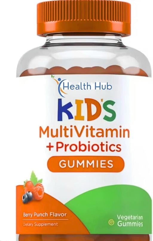 Health Hub Kids Multivitamin + Probiotics Gummies, Berry Punch Flavor, Vegetarian, Dietary Supplement