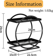 BPA Makeup Organizer,High-Capacity Skincare Make Up Storage,Bathroom Counter Organizer Countertop Storage, 2 Tier Cosmetic Display Tray for Cosmetic, Skin Care,Perfume,Makeup Brushes, Lipsticks.
