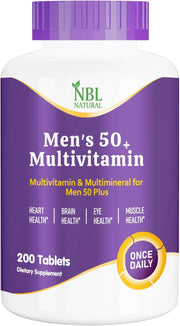 NBL Natural Creatine Monohydrate Powder, Unflavored 400g, Pure Micronized Muscle Recovery + Builder for Men & Women Workout Supplements, 80 Servings - Multivitamin for Men 50 Plus