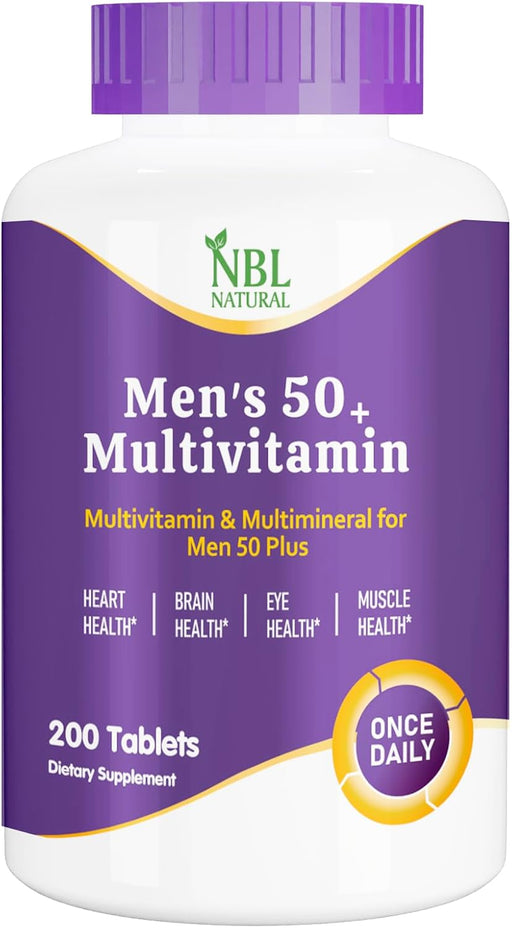NBL Natural Creatine Monohydrate Powder, Unflavored 400g, Pure Micronized Muscle Recovery + Builder for Men & Women Workout Supplements, 80 Servings - Multivitamin for Men 50 Plus