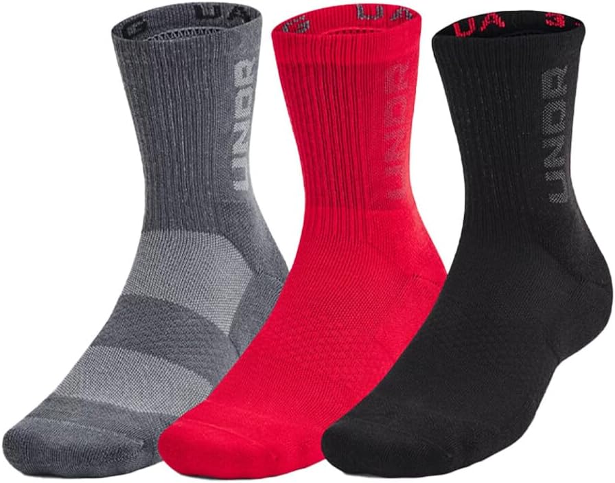 UA 3-Maker 3pk Mid-Crew TRAINING for unisex