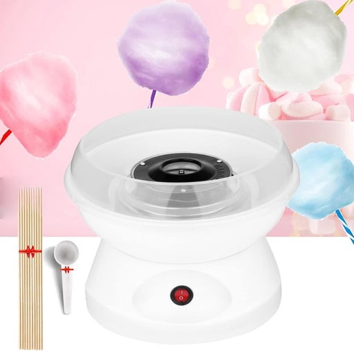 eWINNER Cotton Candy Maker Homemade Portable Cotton Candy Machine for Family Kids Birthday Party Christmas (White) - white