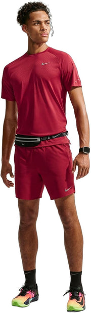 Mens M Nk Df Stride 7In Bf Short Shorts - Tough Red/Reflective Slvr