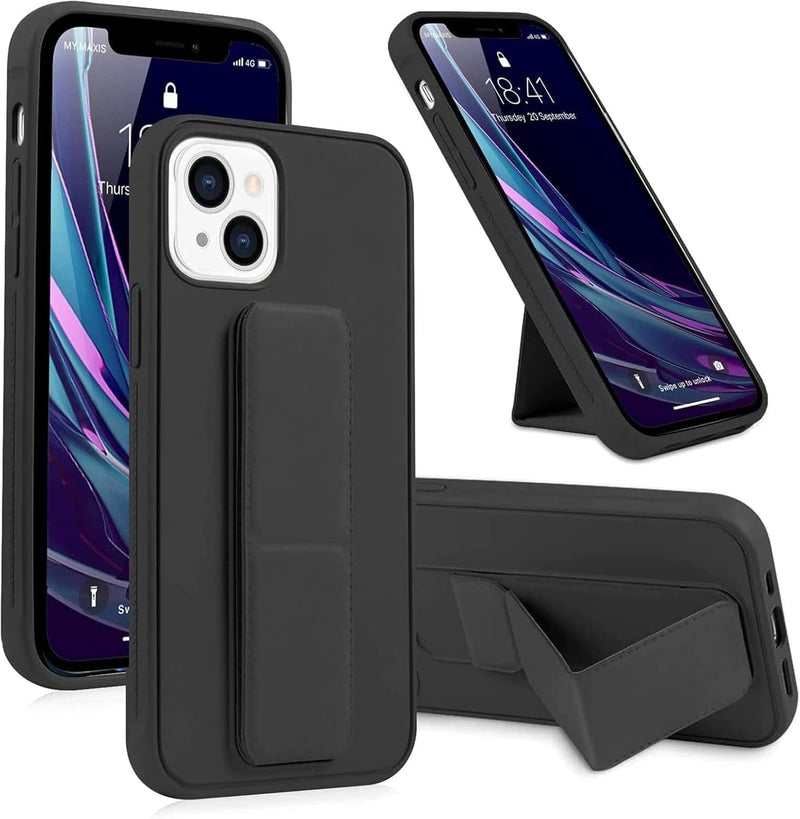 AWH Case for iPhone 14 Plus, Back Stand Case with Magnet Holder Hand Grip Magnetic Car Mount Anti Scratch Shockproof Cover Case for iPhone 14 Plus (iPhone 14 Plus, Light Blue) - iPhone 14 Max Black