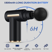 SKY-TOUCH Massage Gun,Professional Muscle Percussion Massager with 6 Speeds,Quiet Portable Electric Massager for Shoulder, Body,Back,and Physiotherapy,Compact Cordless Design,19x13x4.5cm (Black)