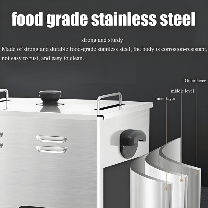 2600W Commercial Egg Boiler, Stainless Steel Egg Cooker with Mesh Basket, 45 Pcs Electric Poached Egg Maker with 30~110°C Temperature Control for Soft-Boiled/Half-Boiled Egg