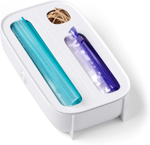 YouCopia StoraBag Plastic Sandwich Bag Organizer for Kitchen Storage, 4-Slot, White - 3-Slot