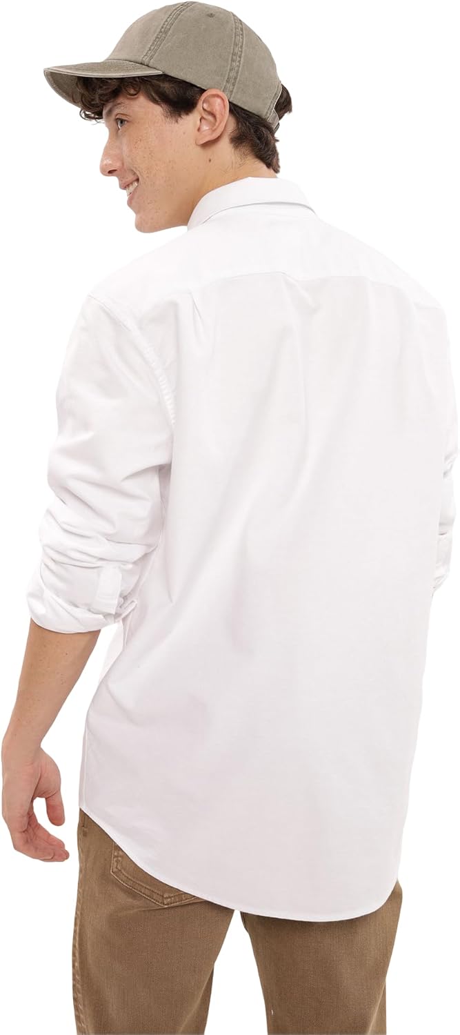 American Eagle Mens AE Everyday Oxford Button-Up Shirt Classic
