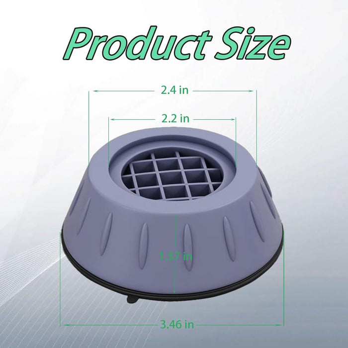 4 Pcs Anti Vibration Pads for Washing Machine, Anti Vibration Washing Machine Support with Shock and Noise Cancelling,Washing Machine Feet Pad Protects Pedestals for Washer and Dryer Machine